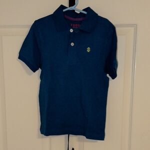 Izod Boys' Teal Polo with Lime Accent